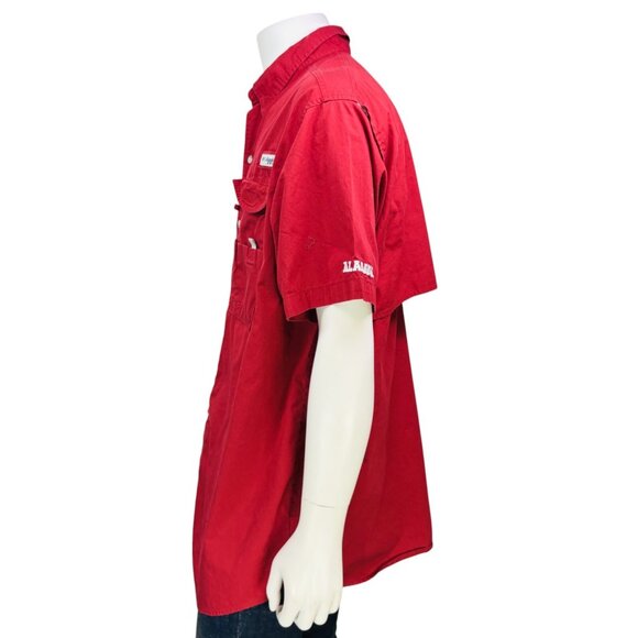 Alabama Crimson Tide Columbia Bonehead Button-Up Shirt Outdoor Approx Size L - Picture 5 of 12